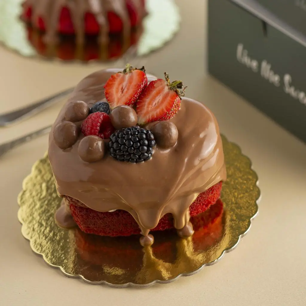 Red Velvet Double Up Heart Cake